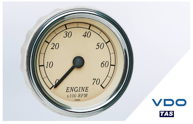 VDO Heritage Chrome 7,000 RPM Tachometer Gauge